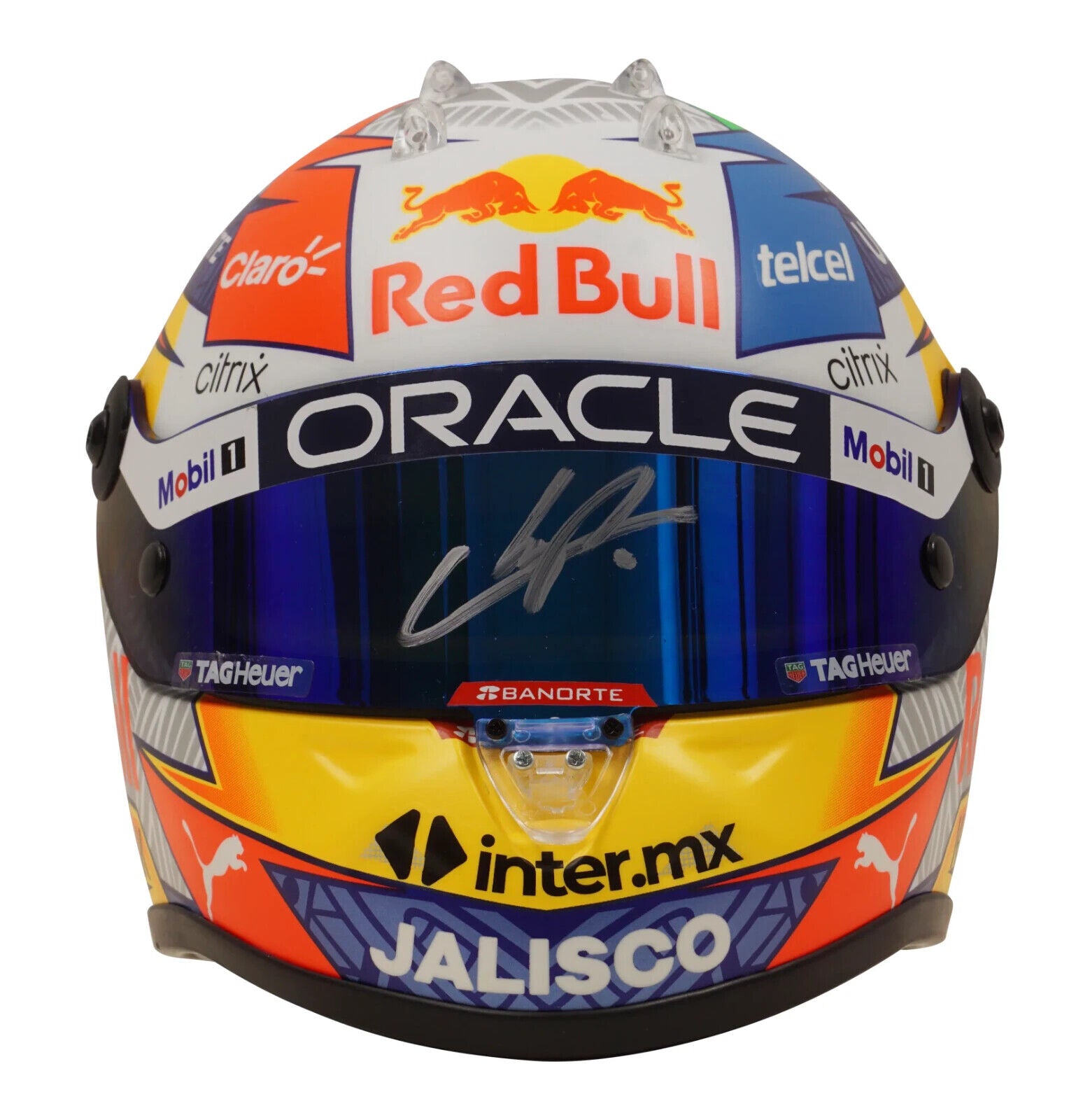 Sergio Perez Signed 2022 Formula 1 RedBull Helmet 1:2 Scale with Beckett COA